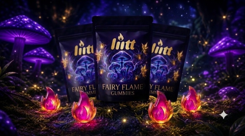 Three pouches of Fairy Flame gummies