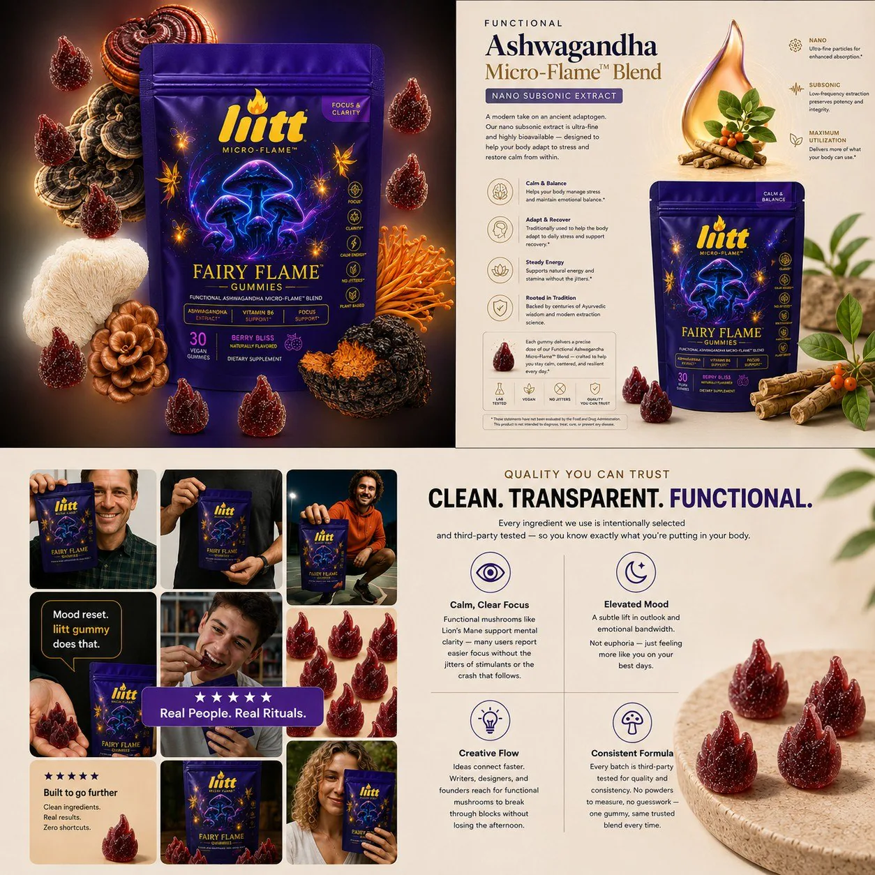 Real customers sharing their liitt Fairy Flame gummy rituals — verified reviews