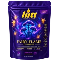 Single pouch of Fairy Flame functional mushroom gummies